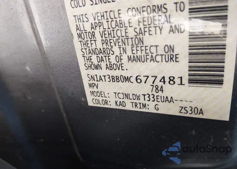 2021 Nissan Rogue Sv Intelligent Awd z USA, uszkodzony, nr VIN 5N1AT3BB0MC677481